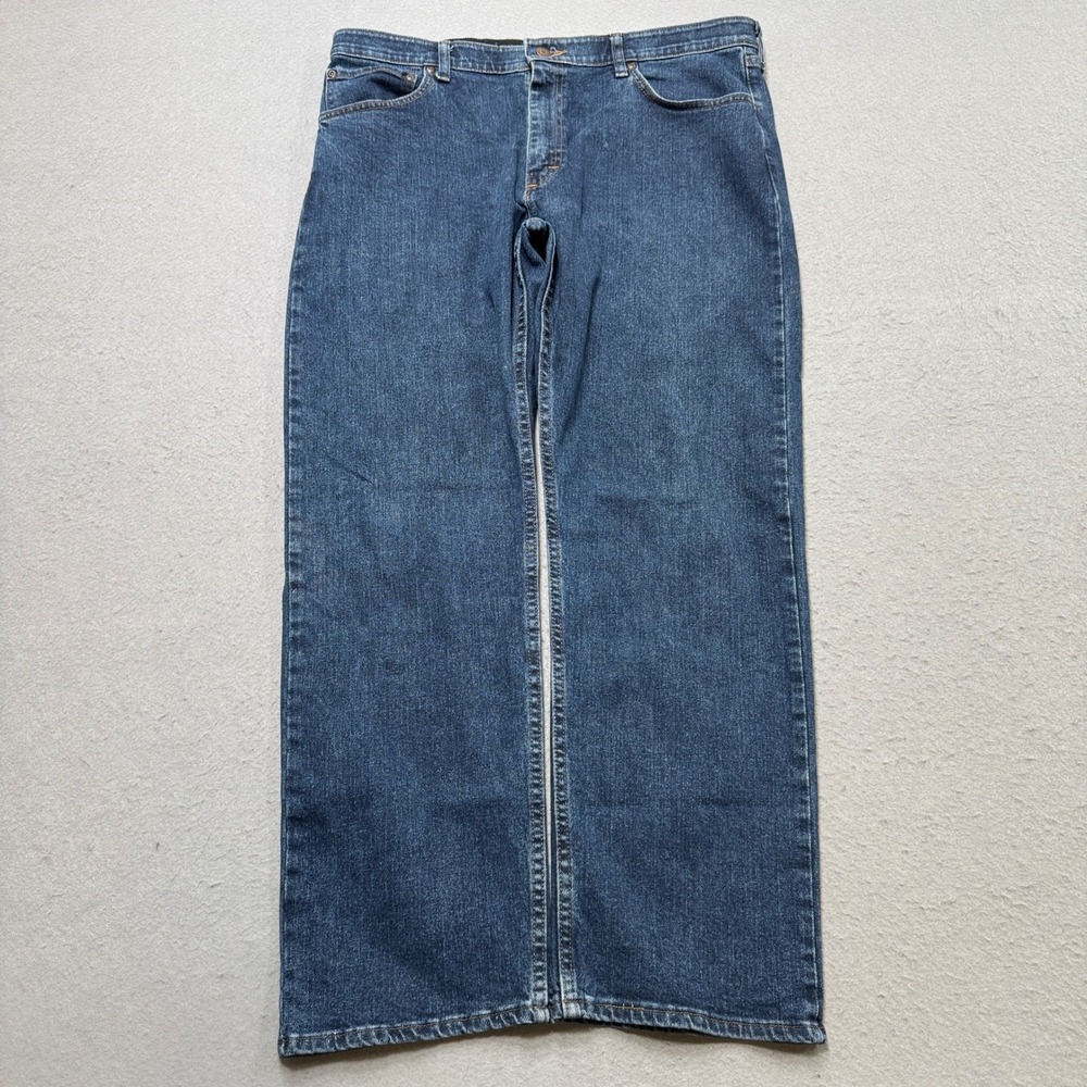 Wrangler‎ Jeans Men's 36x29 Blue Denim Straight Leg Relaxed Fit High Rise Cowboy